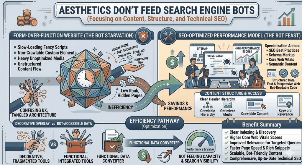Aesthetics Don’t Feed Search Engine Bots