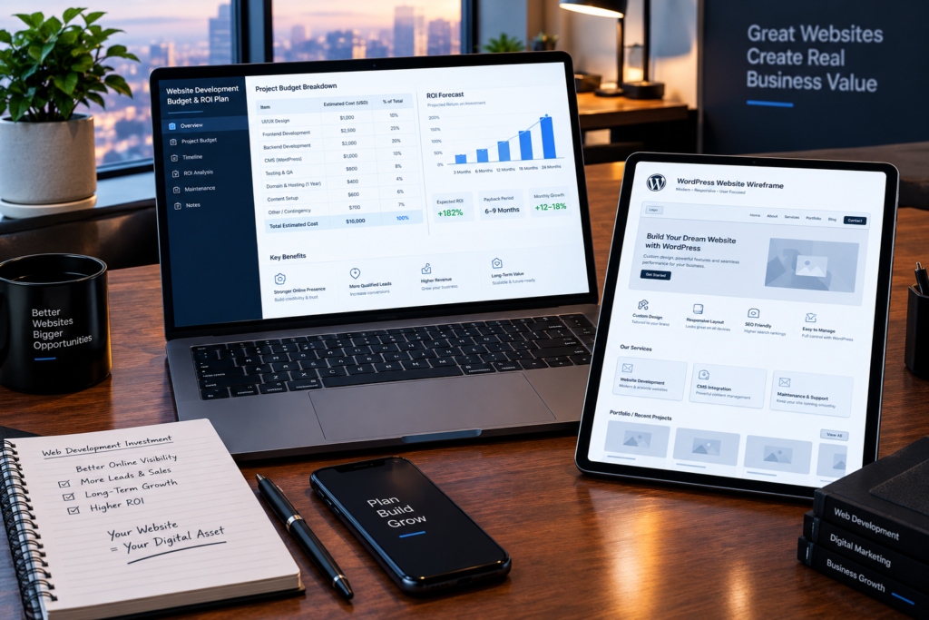 business website cost 2026 pricing guide and budget planning setup